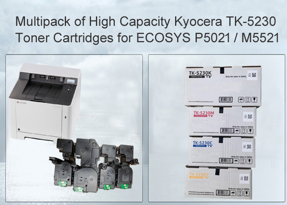 Kyocera TK-5230 BK/C/M/Y Toner Cartridge High Capacity Black and Colour Toner Multipack