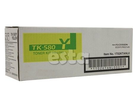 Kyocera TK-580 Y, FS-C5150 Ecosys Toner Żółty o Wydajności 2800 Stron